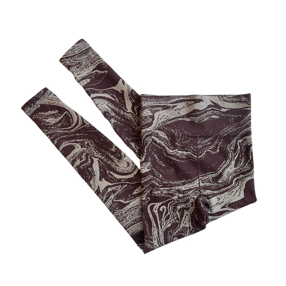 Athleta NWOT Marble Metallic Leggings - Picture 4 of 4